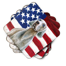 Load image into Gallery viewer, Weimaraner Patriotic Foam Coaster  BB9674FC