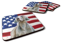 Load image into Gallery viewer, Weimaraner Patriotic Foam Coaster  BB9674FC