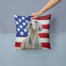 Load image into Gallery viewer, Weimaraner Patriotic Throw Pillow - 14x14 Decorative Pillow – Art for Your Home &amp; Patio BB9674PW1414