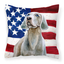Load image into Gallery viewer, Weimaraner Patriotic Fabric Decorative Pillow BB9674PW1818