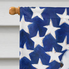 Load image into Gallery viewer, Maremma Sheepdog Patriotic Flag Canvas House Size BB9675CHF