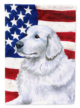 Load image into Gallery viewer, Maremma Sheepdog Patriotic Flag Canvas House Size BB9675CHF