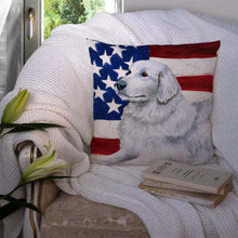 Load image into Gallery viewer, Maremma Sheepdog Patriotic Throw Pillow - 14x14 Decorative Pillow – Art for Your Home &amp; Patio BB9675PW1414