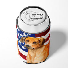 Load image into Gallery viewer, Rhodesian Ridgeback Patriotic Can or Bottle Hugger BB9676CC
