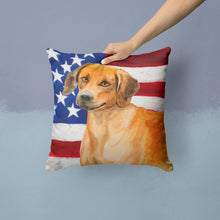 Load image into Gallery viewer, Rhodesian Ridgeback Patriotic Throw Pillow - 14x14 Decorative Pillow – Art for Your Home &amp; Patio BB9676PW1414