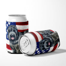 Load image into Gallery viewer, Black Russian Terrier Patriotic Can or Bottle Hugger BB9677CC