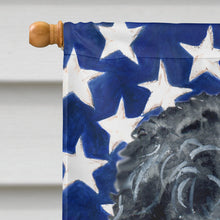 Load image into Gallery viewer, Black Russian Terrier Patriotic Flag Canvas House Size BB9677CHF