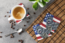 Load image into Gallery viewer, Black Russian Terrier Patriotic Foam Coaster  BB9677FC