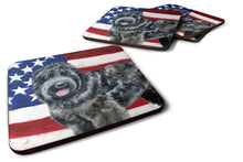 Load image into Gallery viewer, Black Russian Terrier Patriotic Foam Coaster  BB9677FC