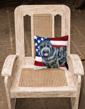 Load image into Gallery viewer, Black Russian Terrier Patriotic Fabric Decorative Pillow BB9677PW1818