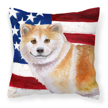 Load image into Gallery viewer, Shiba Inu Patriotic Fabric Decorative Pillow BB9678PW1818