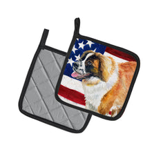 Load image into Gallery viewer, Saint Bernard Patriotic Pot Holders - Set of 2 - Heat-Resistant Kitchen Essentials BB9679PTHD