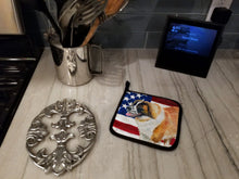 Load image into Gallery viewer, Saint Bernard Patriotic Pot Holders - Set of 2 - Heat-Resistant Kitchen Essentials BB9679PTHD