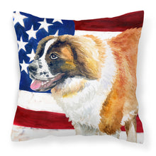 Load image into Gallery viewer, Saint Bernard Patriotic Fabric Decorative Pillow BB9679PW1818