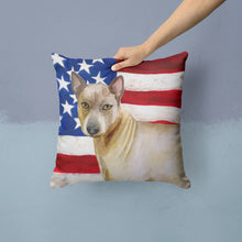 Load image into Gallery viewer, Thai Ridgeback Patriotic Throw Pillow - 14x14 Decorative Pillow – Art for Your Home &amp; Patio BB9680PW1414