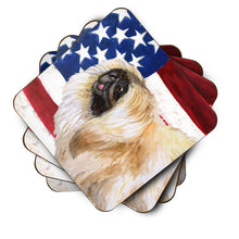 Load image into Gallery viewer, Pekingese Patriotic Foam Coaster  BB9681FC