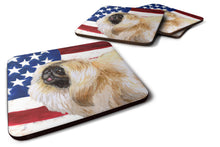 Load image into Gallery viewer, Pekingese Patriotic Foam Coaster  BB9681FC