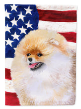 Load image into Gallery viewer, Pomeranian Patriotic Flag Canvas House Size BB9682CHF