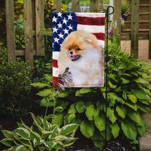 Load image into Gallery viewer, Pomeranian Patriotic Garden Flag - Outdoor Decorative Yard Flag BB9682GF
