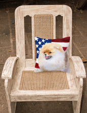 Load image into Gallery viewer, Pomeranian Patriotic Fabric Decorative Pillow BB9682PW1818