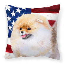 Load image into Gallery viewer, Pomeranian Patriotic Fabric Decorative Pillow BB9682PW1818