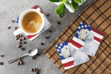 Load image into Gallery viewer, Sealyham Terrier Patriotic Coasters - Set of 4 Lightweight Foam, Absorbent Drink Coasters