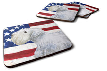 Load image into Gallery viewer, Sealyham Terrier Patriotic Coasters - Set of 4 Lightweight Foam, Absorbent Drink Coasters