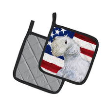 Load image into Gallery viewer, Sealyham Terrier Patriotic Pot Holders - Set of 2 - Heat-Resistant Kitchen Essentials BB9684PTHD