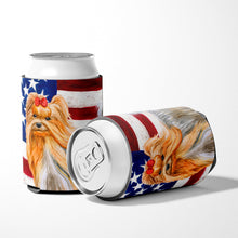Load image into Gallery viewer, Yorkshire Terrier Patriotic Can or Bottle Hugger BB9685CC