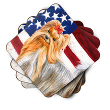 Load image into Gallery viewer, Yorkshire Terrier Patriotic Foam Coaster  BB9685FC