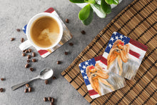 Load image into Gallery viewer, Yorkshire Terrier Patriotic Foam Coaster  BB9685FC