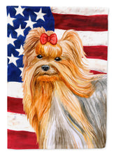 Load image into Gallery viewer, Yorkshire Terrier Patriotic Garden Flag - Outdoor Decorative Yard Flag BB9685GF