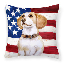 Load image into Gallery viewer, Beagle Patriotic Fabric Decorative Pillow BB9686PW1818