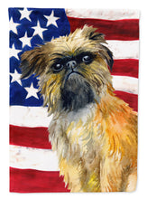 Load image into Gallery viewer, Brussels Griffon Patriotic Flag Canvas House Size BB9687CHF