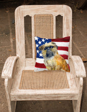 Load image into Gallery viewer, Brussels Griffon Patriotic Fabric Decorative Pillow BB9687PW1818