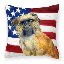 Load image into Gallery viewer, Brussels Griffon Patriotic Fabric Decorative Pillow BB9687PW1818