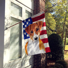 Load image into Gallery viewer, Jack Russell Terrier Patriotic Flag Canvas House Size BB9689CHF