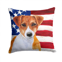 Load image into Gallery viewer, Jack Russell Terrier Patriotic Throw Pillow - 14x14 Decorative Pillow – Art for Your Home &amp; Patio BB9689PW1414