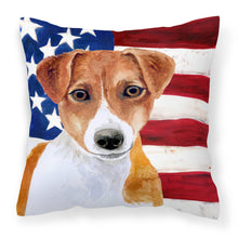 Load image into Gallery viewer, Jack Russell Terrier Patriotic Fabric Decorative Pillow BB9689PW1818