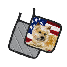 Load image into Gallery viewer, Cairn Terrier Patriotic Pot Holders - Set of 2 - Heat-Resistant Kitchen Essentials BB9690PTHD