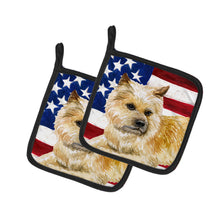 Load image into Gallery viewer, Cairn Terrier Patriotic Pot Holders - Set of 2 - Heat-Resistant Kitchen Essentials BB9690PTHD