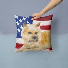 Load image into Gallery viewer, Cairn Terrier Patriotic Throw Pillow - 14x14 Decorative Pillow – Art for Your Home &amp; Patio BB9690PW1414