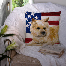 Load image into Gallery viewer, Cairn Terrier Patriotic Throw Pillow - 14x14 Decorative Pillow – Art for Your Home &amp; Patio BB9690PW1414