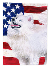 Load image into Gallery viewer, Samoyed Patriotic Garden Flag - Outdoor Decorative Yard Flag BB9691GF