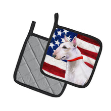 Load image into Gallery viewer, Bull Terrier Patriotic Pot Holders - Set of 2 - Heat-Resistant Kitchen Essentials BB9693PTHD