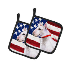 Load image into Gallery viewer, Bull Terrier Patriotic Pot Holders - Set of 2 - Heat-Resistant Kitchen Essentials BB9693PTHD