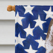 Load image into Gallery viewer, Siberian Husky Grey Patriotic Flag Canvas House Size BB9696CHF