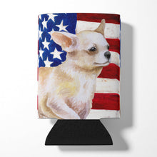 Load image into Gallery viewer, Chihuahua Leg up Patriotic Can or Bottle Hugger BB9697CC