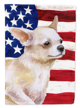 Load image into Gallery viewer, Chihuahua Leg up Patriotic Flag Canvas House Size BB9697CHF