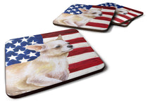 Load image into Gallery viewer, Chihuahua Leg up Patriotic Foam Coaster  BB9697FC